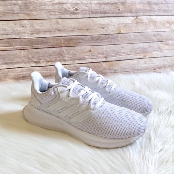 run falcon adidas white